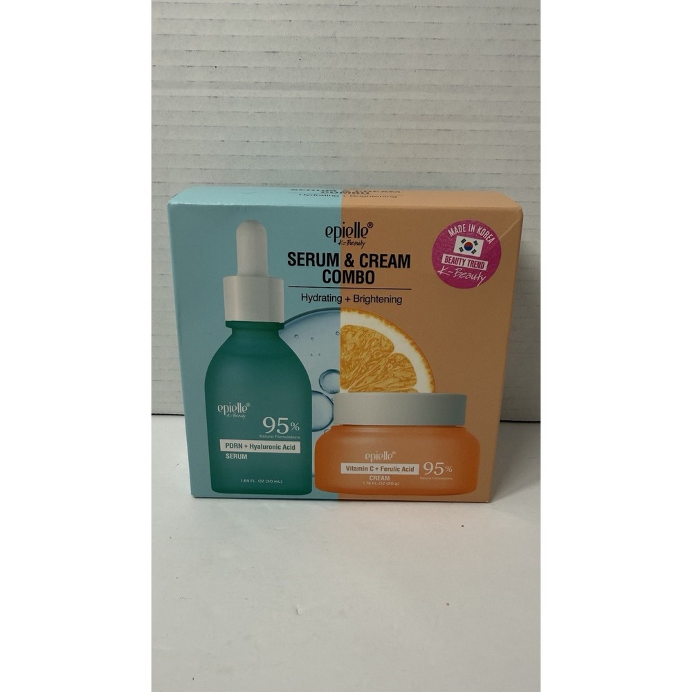 New EPIELLE HYDRATING BRIGHTENING SERUM & CREAM COMBO PDRN HYALURONIC ACID KOREA